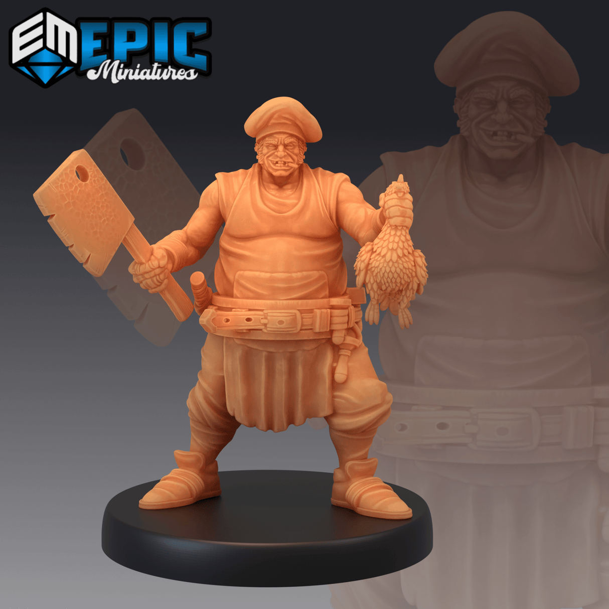Drunk Cook Miniature | B - Tabletop RPG & D&D miniature. Perfect for wargaming & collectors
