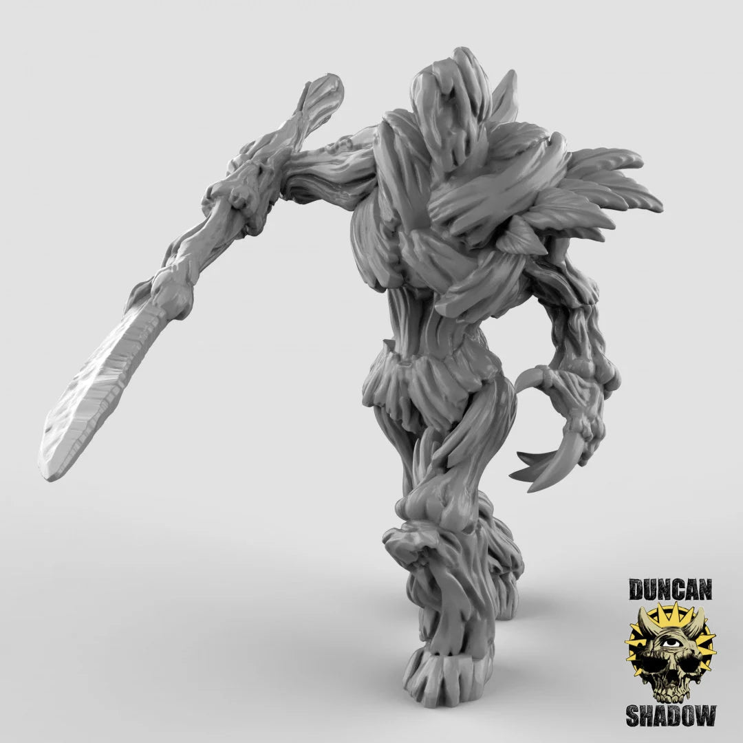 Dryad Treant with spears Miniature | B - Tabletop RPG & D&D miniature. Perfect for wargaming & collectors