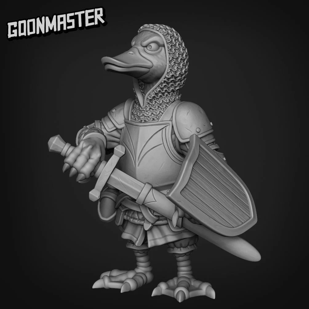 Duck Folk paladin Miniature | C - Tabletop RPG & D&D miniature. Perfect for wargaming & collectors