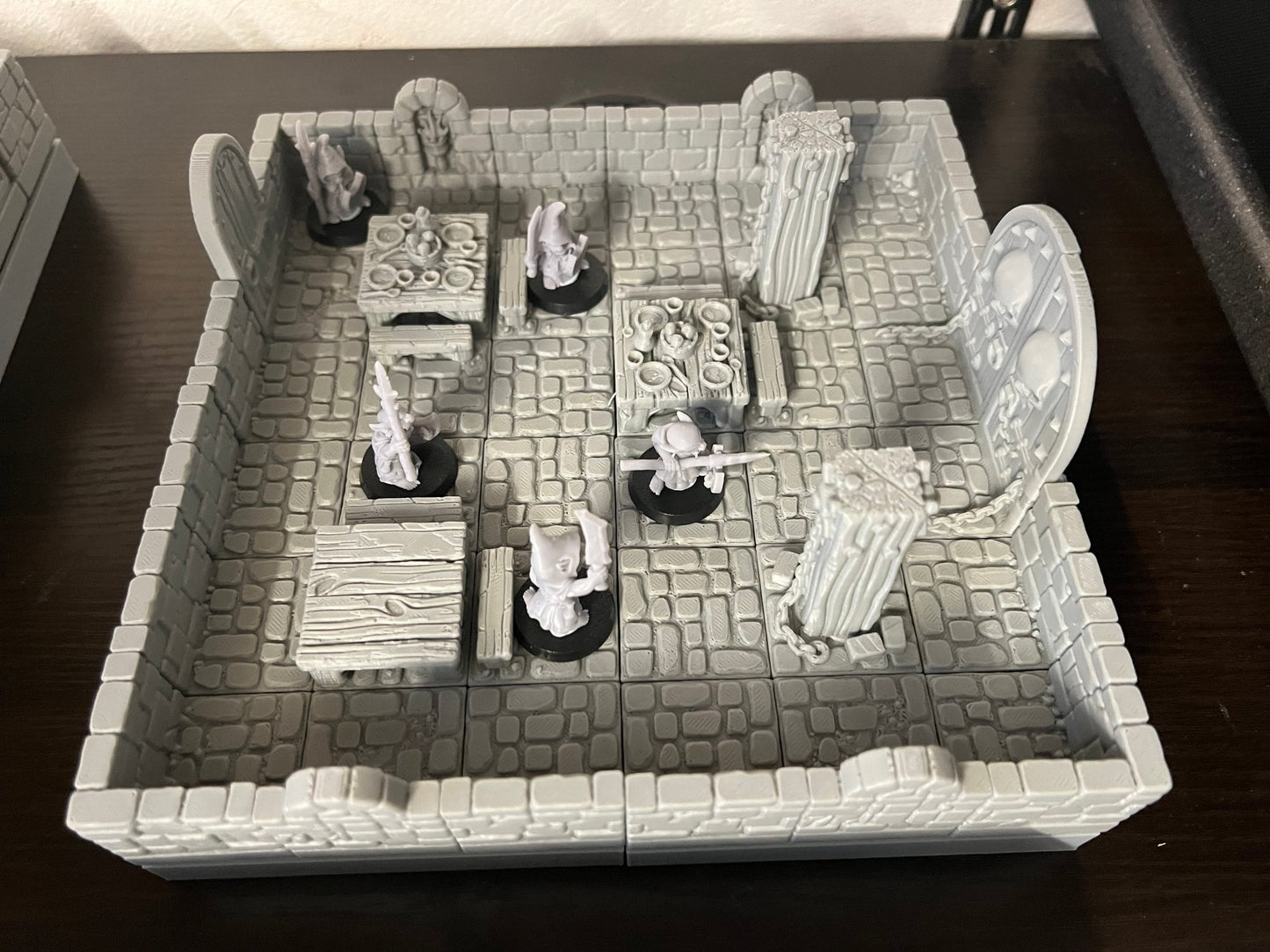 Dungeon Blocks Medium Dungeon Pack (4 Room Cultists, Prison, Barracks, Grand Hall) - Set of 157 -