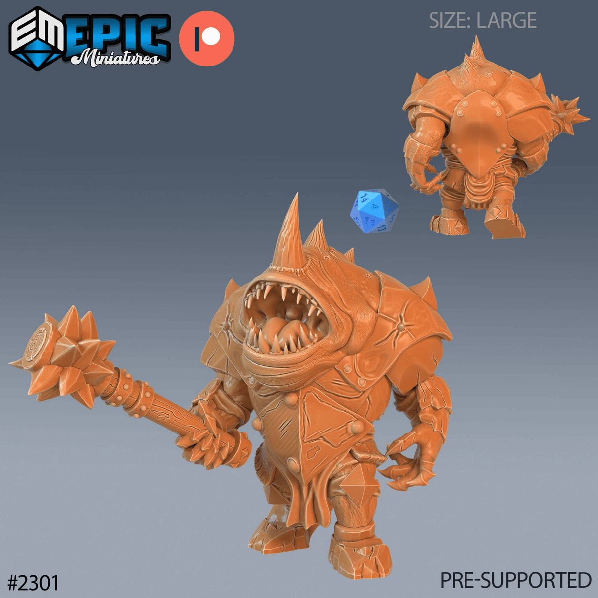 Dungeon Guardian Miniature | A - Tabletop RPG & D&D miniature. Perfect for wargaming & collectors