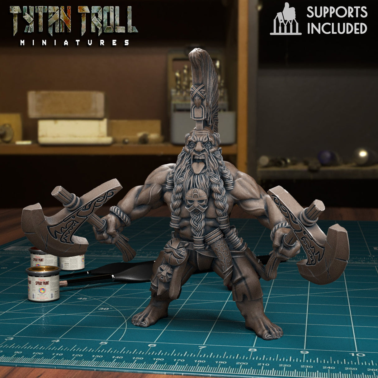 Dwarf Bundle Miniature | B - Tabletop RPG & D&D miniature. Perfect for wargaming & collectors