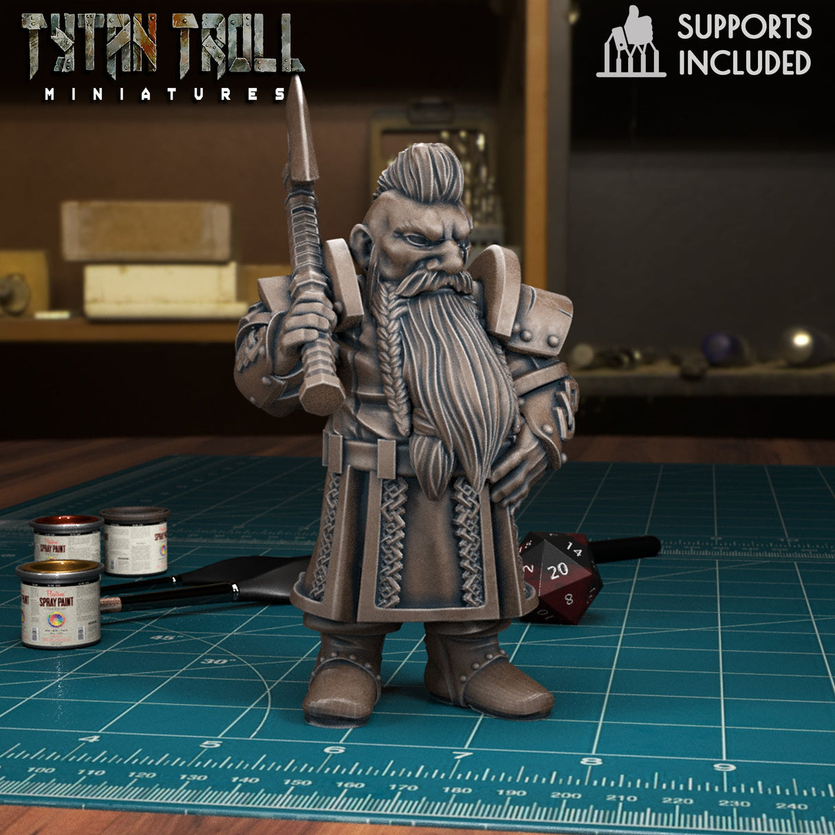 Dwarf Bundle Miniature | D - Tabletop RPG & D&D miniature. Perfect for wargaming & collectors