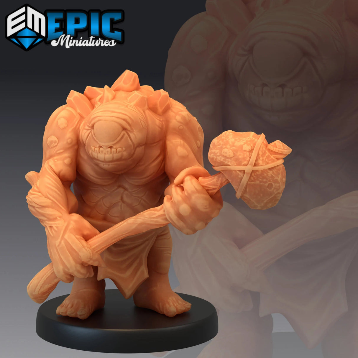 Dwarf Cyclops Miniature | B - Tabletop RPG & D&D miniature. Perfect for wargaming & collectors