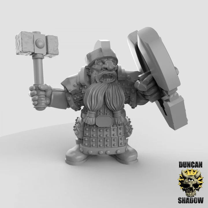 Dwarf Paladins | A - Tabletop RPG & D&D miniature. Perfect for wargaming & collectors