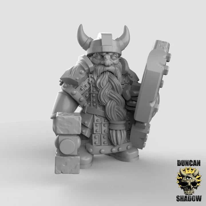Dwarf Paladins | B - Tabletop RPG & D&D miniature. Perfect for wargaming & collectors
