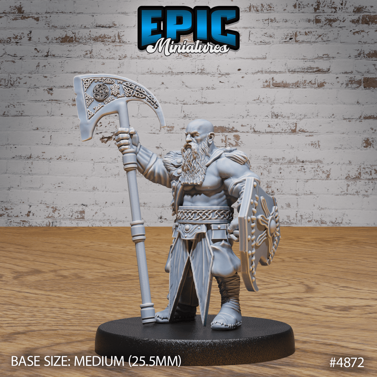 Dwarf Raider Miniature | A - Tabletop RPG & D&D miniature. Perfect for wargaming & collectors