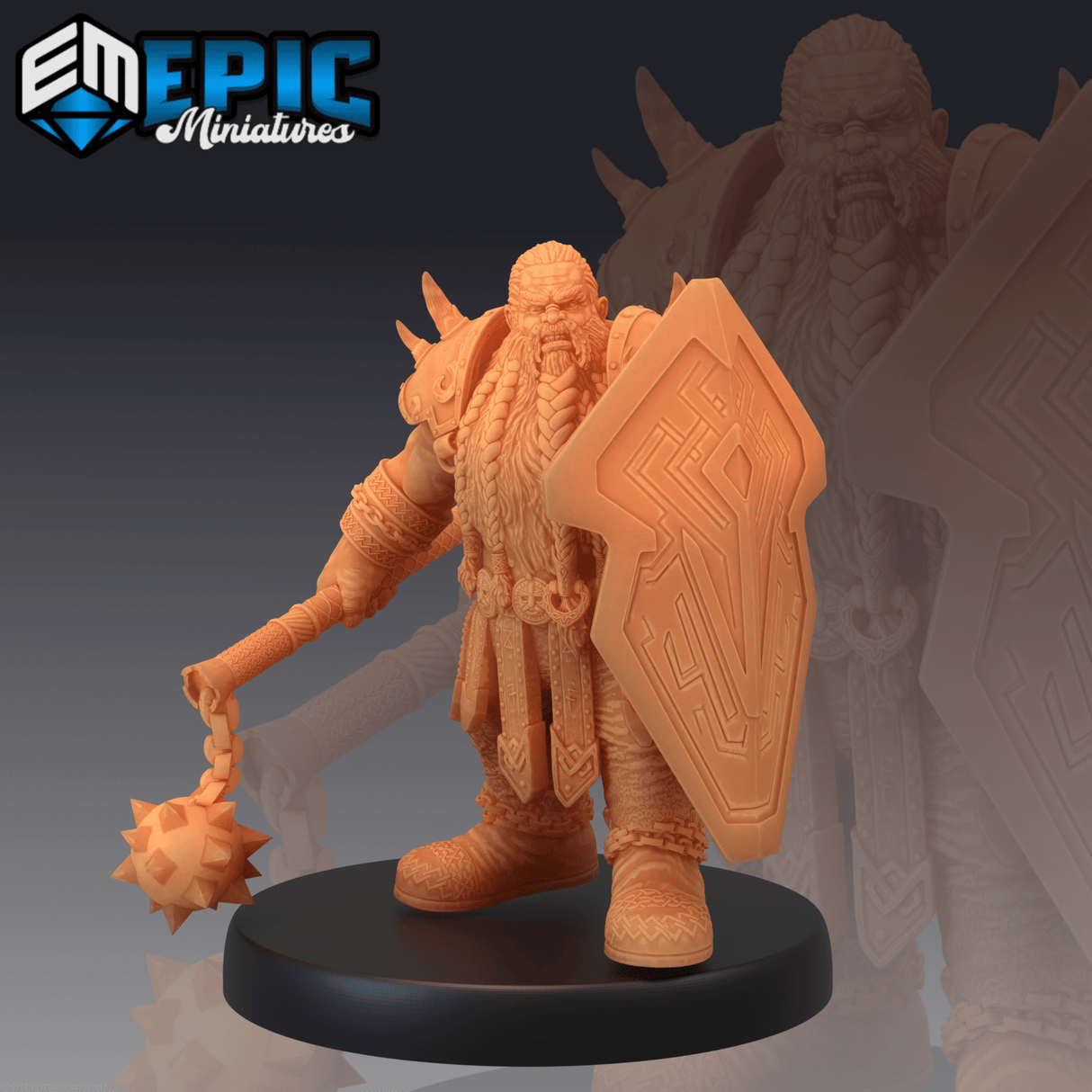 Dwarf Raider Miniature | B - Tabletop RPG & D&D miniature. Perfect for wargaming & collectors