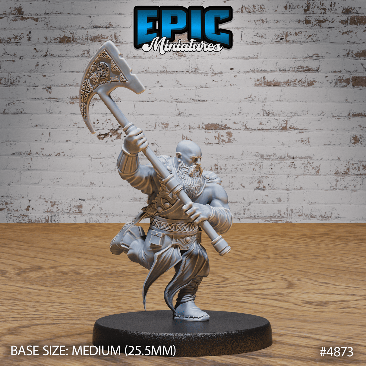 Dwarf Raider Miniature | B - Tabletop RPG & D&D miniature. Perfect for wargaming & collectors