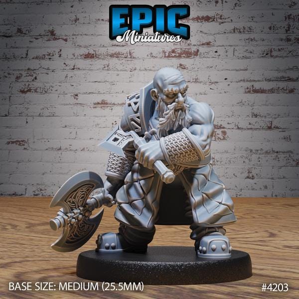 Dwarf Tavern Miniatures | 4203 - Tabletop RPG & D&D miniature. Perfect for wargaming & collectors