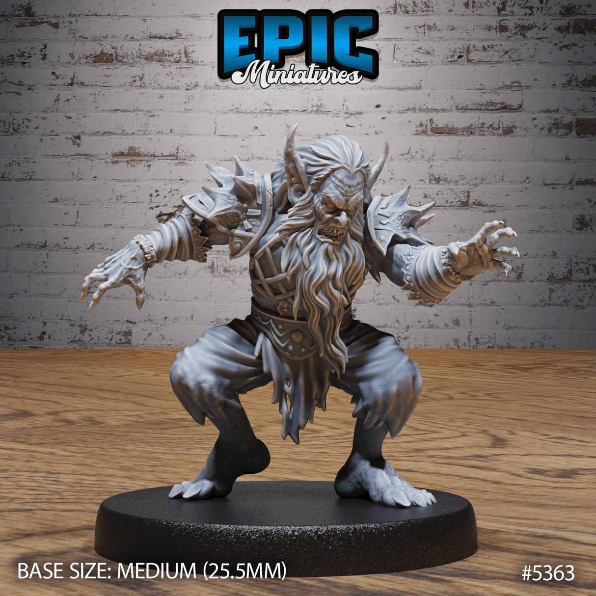 Dwarf Vampire Miniature | A - Tabletop RPG & D&D miniature. Perfect for wargaming & collectors