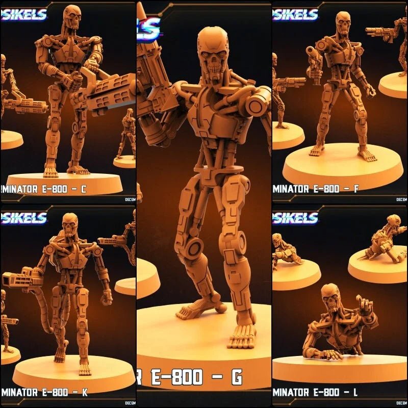 E800 Exterminator Miniature | Set of 5 - Tabletop RPG & D&D miniature. Perfect for wargaming & collectors