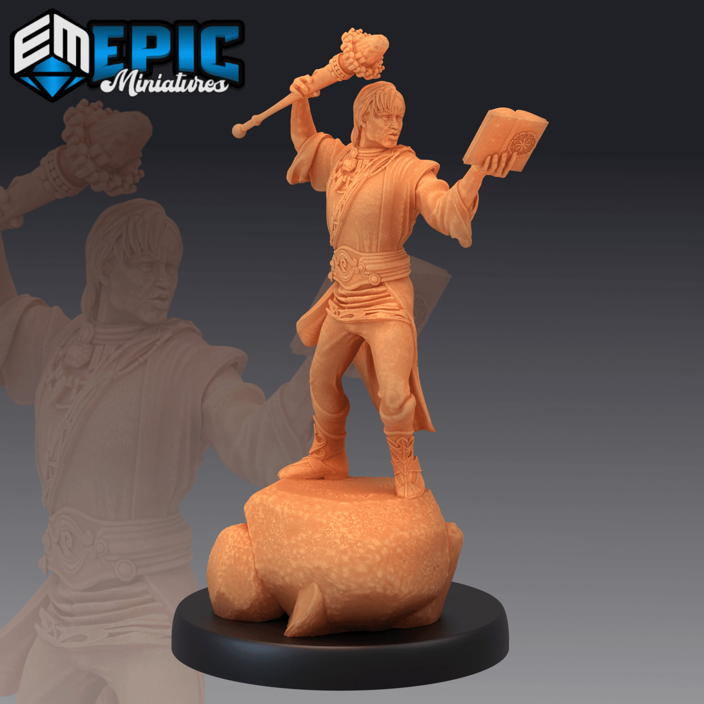 Earth Wizard Miniature - C - 28mm