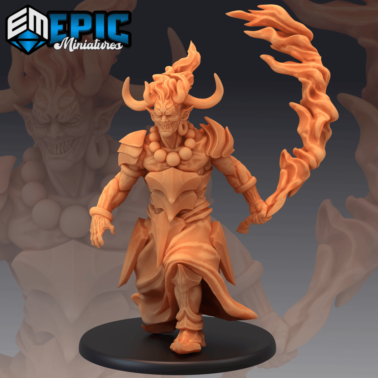 Efreeti Miniature | B - Tabletop RPG & D&D miniature. Perfect for wargaming & collectors