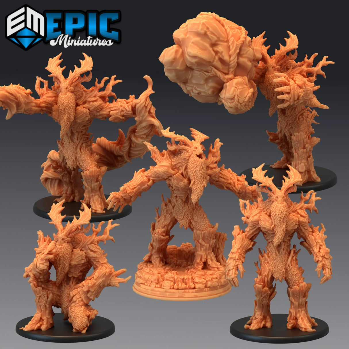 Elder Treant Miniature | Set of 5 - Tabletop RPG & D&D miniature. Perfect for wargaming & collectors