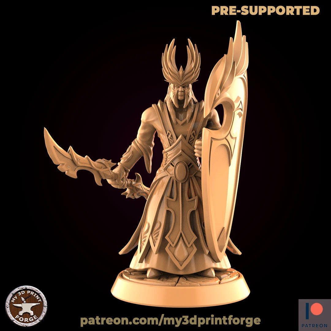 Elf Guard Miniature | B - Tabletop RPG & D&D miniature. Perfect for wargaming & collectors