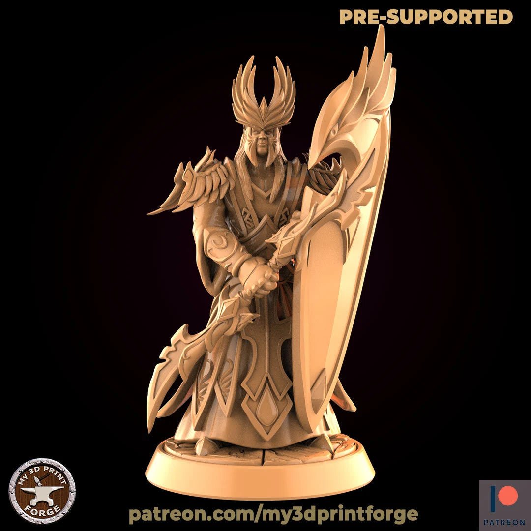 Elf Guard Miniature | C - Tabletop RPG & D&D miniature. Perfect for wargaming & collectors