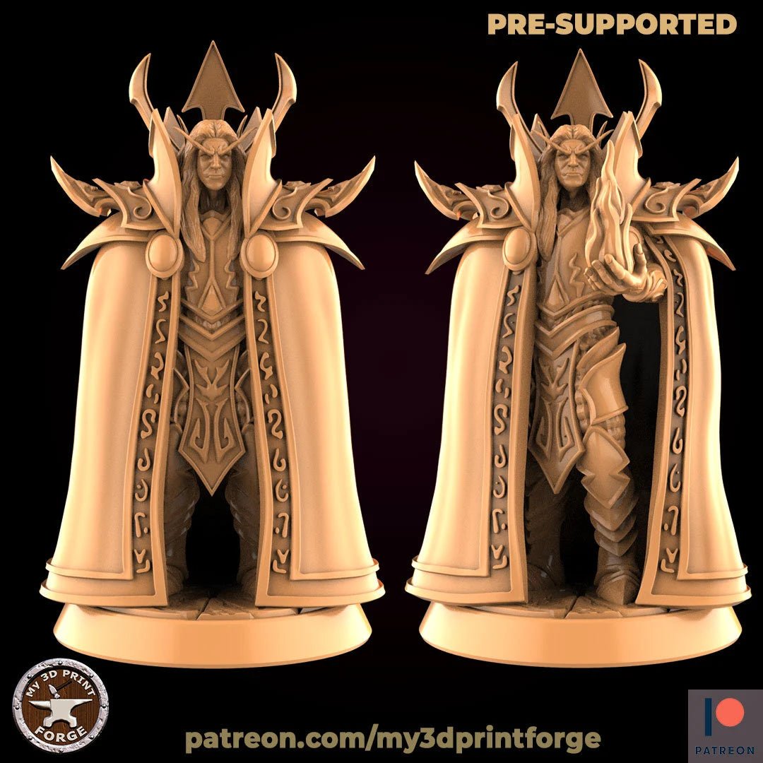 Elf Mage Or Noble Miniature | Set of 2 - Tabletop RPG & D&D miniature. Perfect for wargaming & collectors