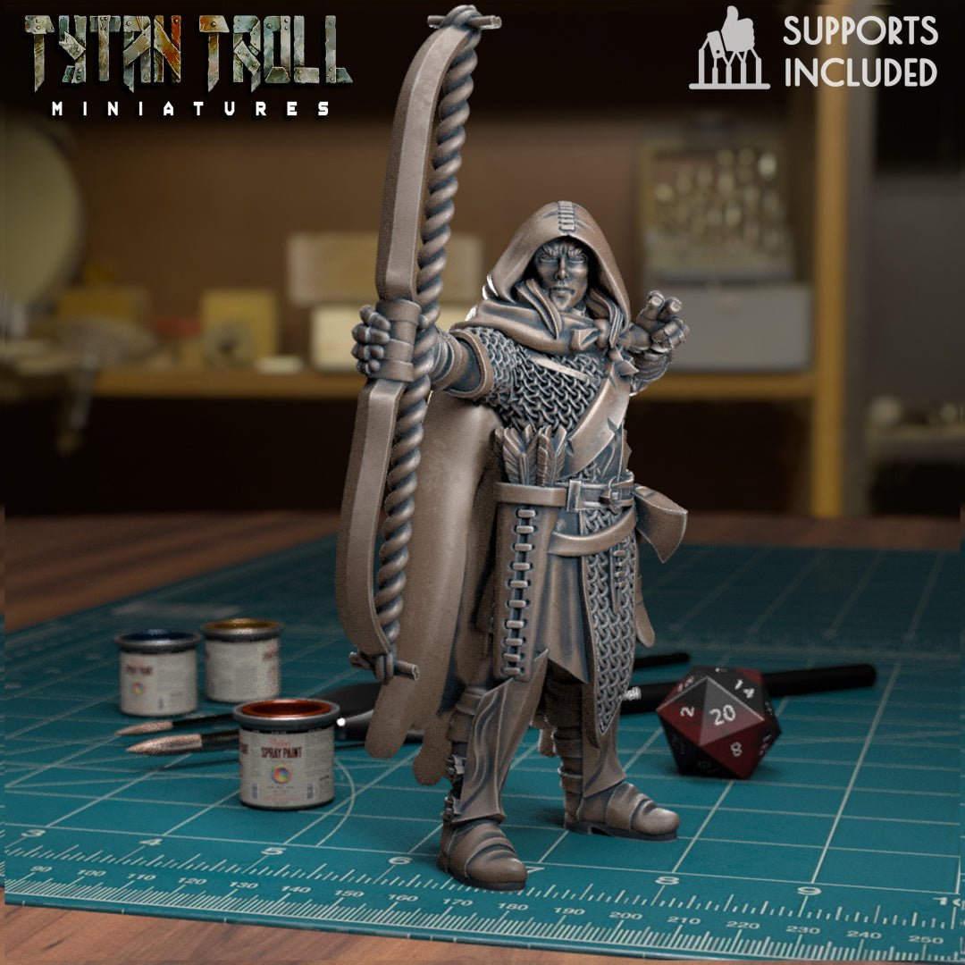 Elf Ranger Miniature | D - Tabletop RPG & D&D miniature. Perfect for wargaming & collectors