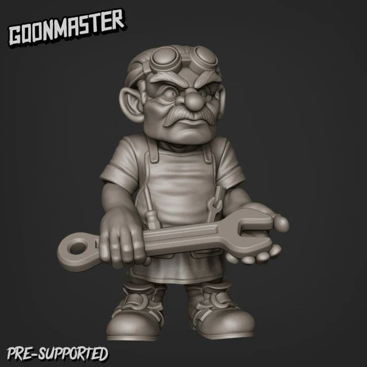 Engineering Gnome Miniature | D - Tabletop RPG & D&D miniature. Perfect for wargaming & collectors