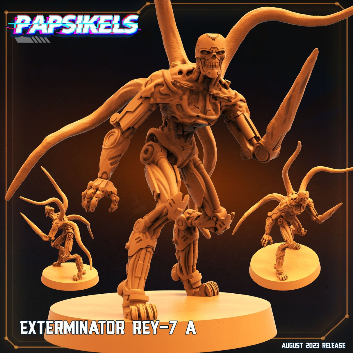 Exterminator Cyborg Miniature | Ret 7 A - Tabletop RPG & D&D miniature. Perfect for wargaming & collectors