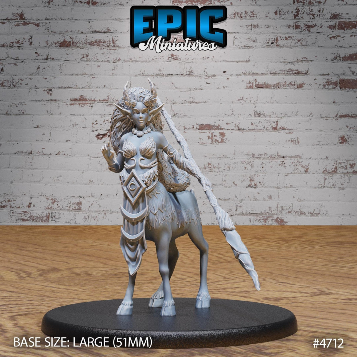 Faun Druid Miniature | A - Tabletop RPG & D&D miniature. Perfect for wargaming & collectors