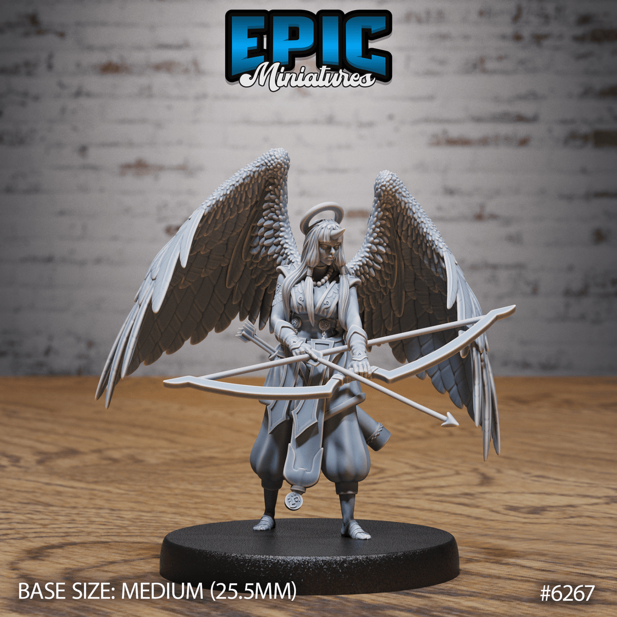 Female Eastern Angel Miniature | C - Tabletop RPG & D&D miniature. Perfect for wargaming & collectors