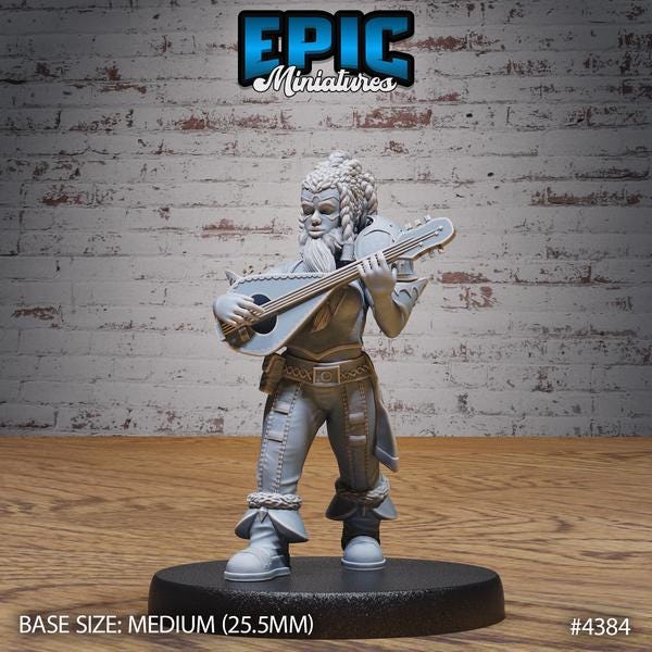 Female Bearded Dwarf Miniature - 4384 - 32mm