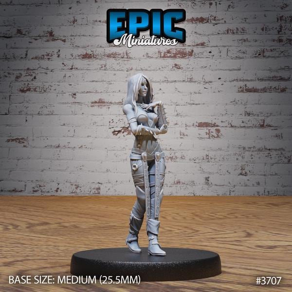 Female Cultist Miniature | 3707 - Tabletop RPG & D&D miniature. Perfect for wargaming & collectors
