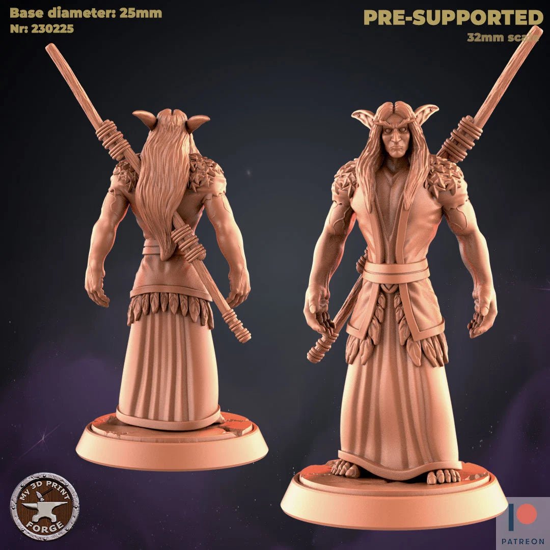 Female Elf Cleric Or Priest Miniature | B - Tabletop RPG & D&D miniature. Perfect for wargaming & collectors