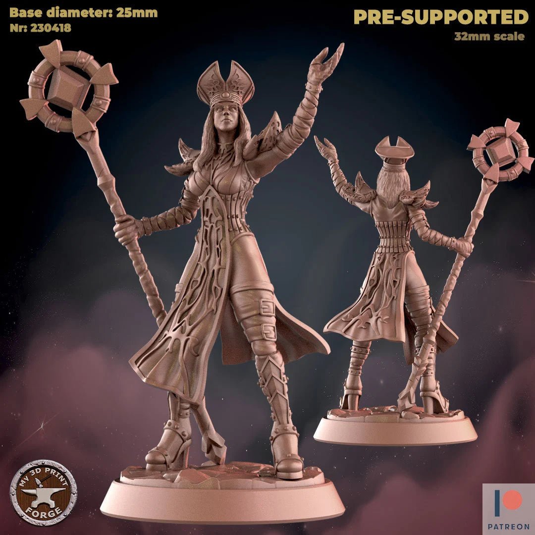 Female Inquisitor Miniature | A - Tabletop RPG & D&D miniature. Perfect for wargaming & collectors
