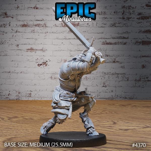 Female Minotaur Warrior Miniature | 4370 - Tabletop RPG & D&D miniature. Perfect for wargaming & collectors