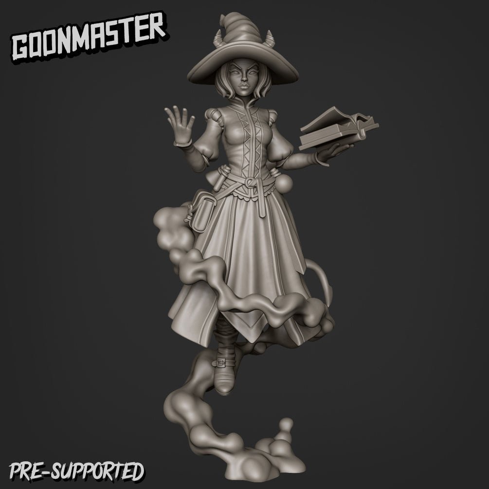 Female Sorcerer Miniature | A - Tabletop RPG & D&D miniature. Perfect for wargaming & collectors