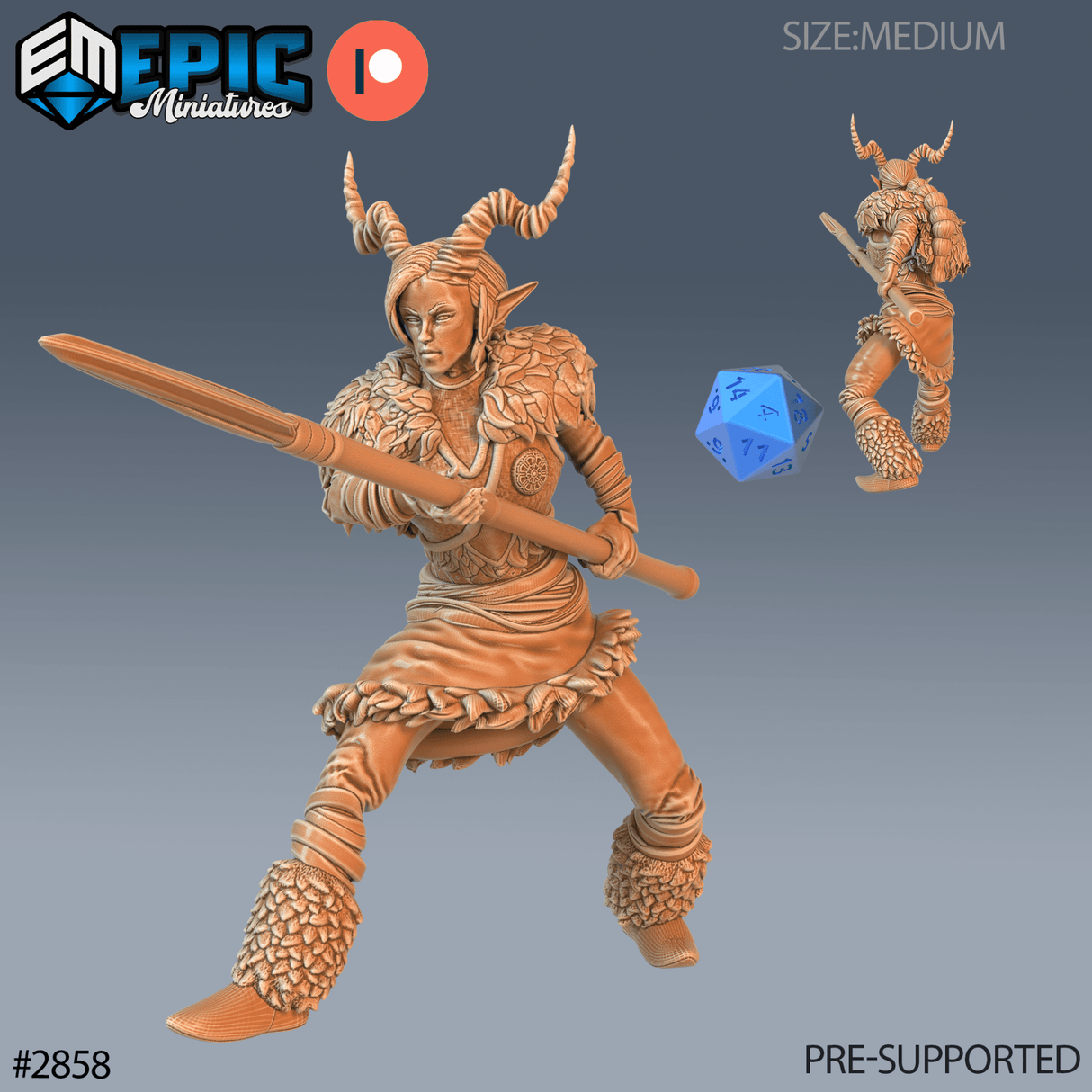 Female Viking Miniature | C - Tabletop RPG & D&D miniature. Perfect for wargaming & collectors