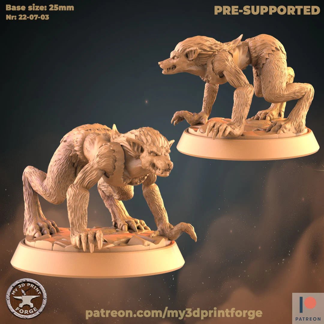 Female Wolf Miniature | B - Tabletop RPG & D&D miniature. Perfect for wargaming & collectors