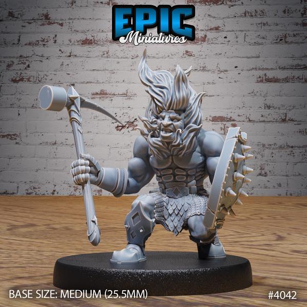 Fire Dwarf Miniature | 4042 - Tabletop RPG & D&D miniature. Perfect for wargaming & collectors