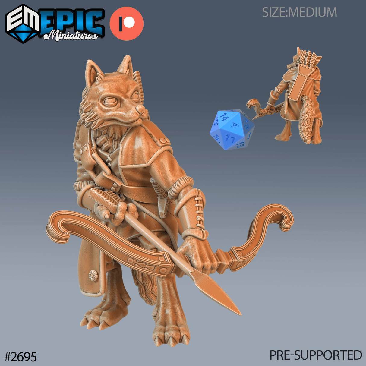 Fox Folk adventure group Miniature | A - Tabletop RPG & D&D miniature. Perfect for wargaming & collectors