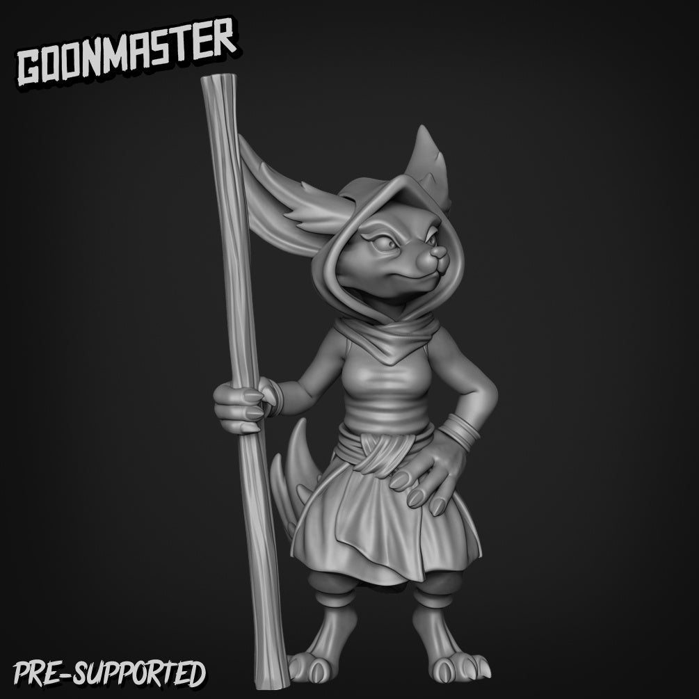 Trible hooded Fox Folk Miniature | A - Tabletop RPG & D&D miniature. Perfect for wargaming & collectors
