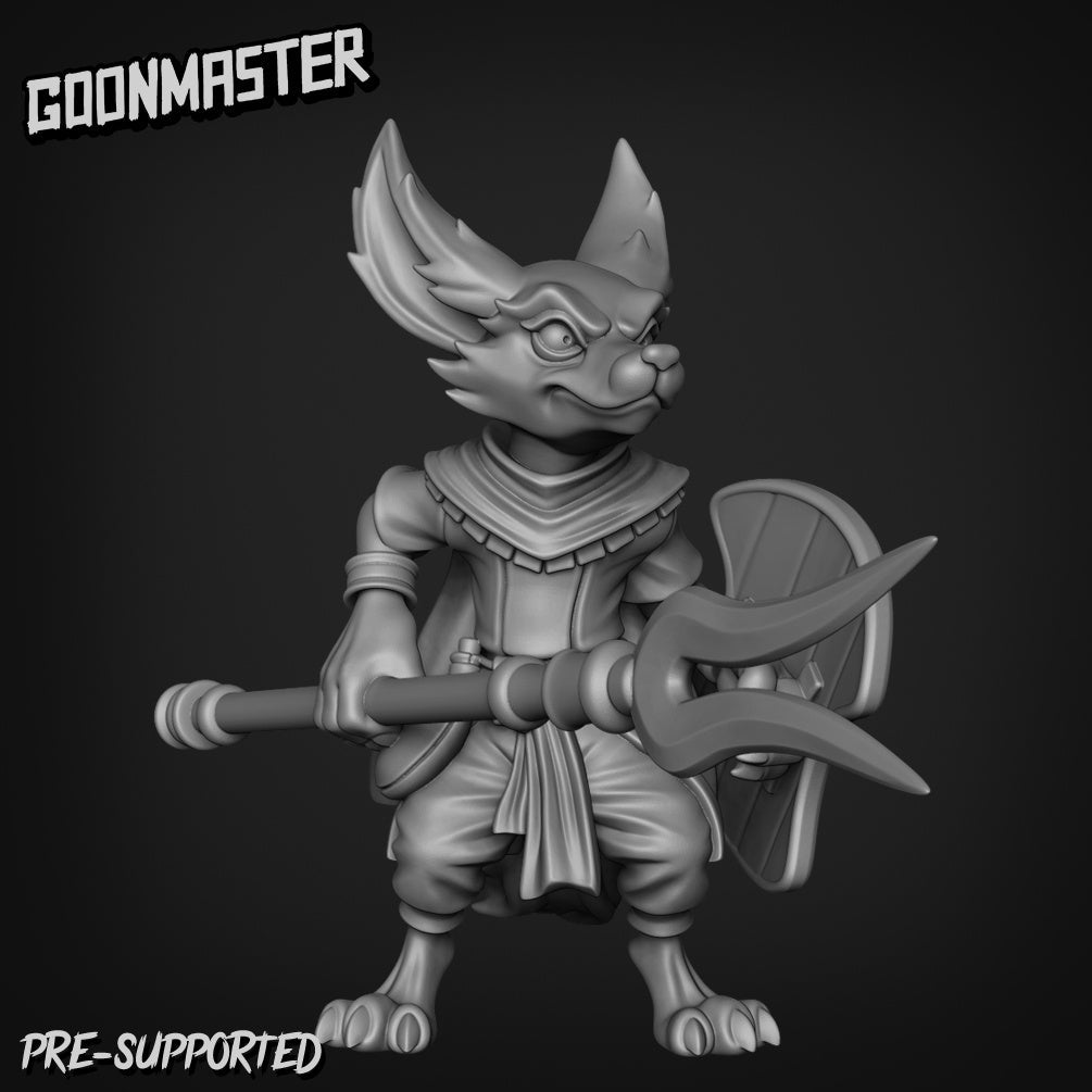 Trible hooded Fox Folk Miniature | C - Tabletop RPG & D&D miniature. Perfect for wargaming & collectors