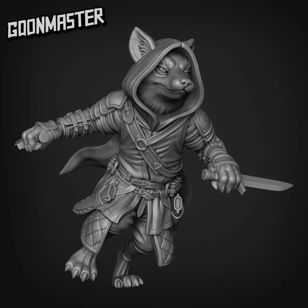 Fox Folk Rogue Miniature | G - Tabletop RPG & D&D miniature. Perfect for wargaming & collectors