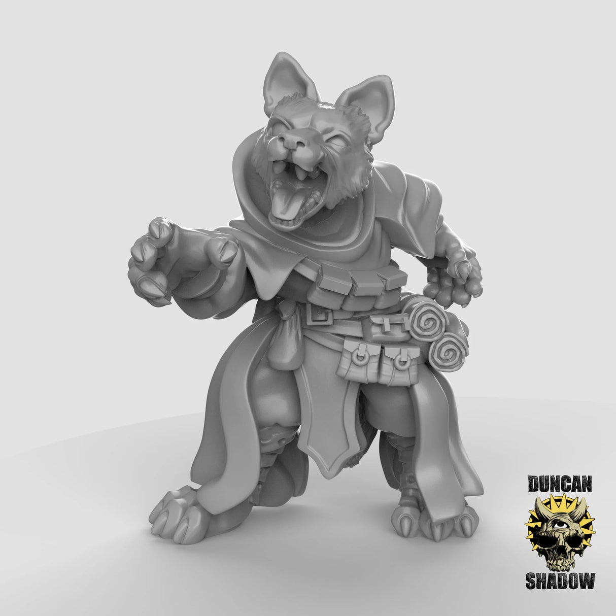 Fox Folk Wizard Miniature | A - Tabletop RPG & D&D miniature. Perfect for wargaming & collectors