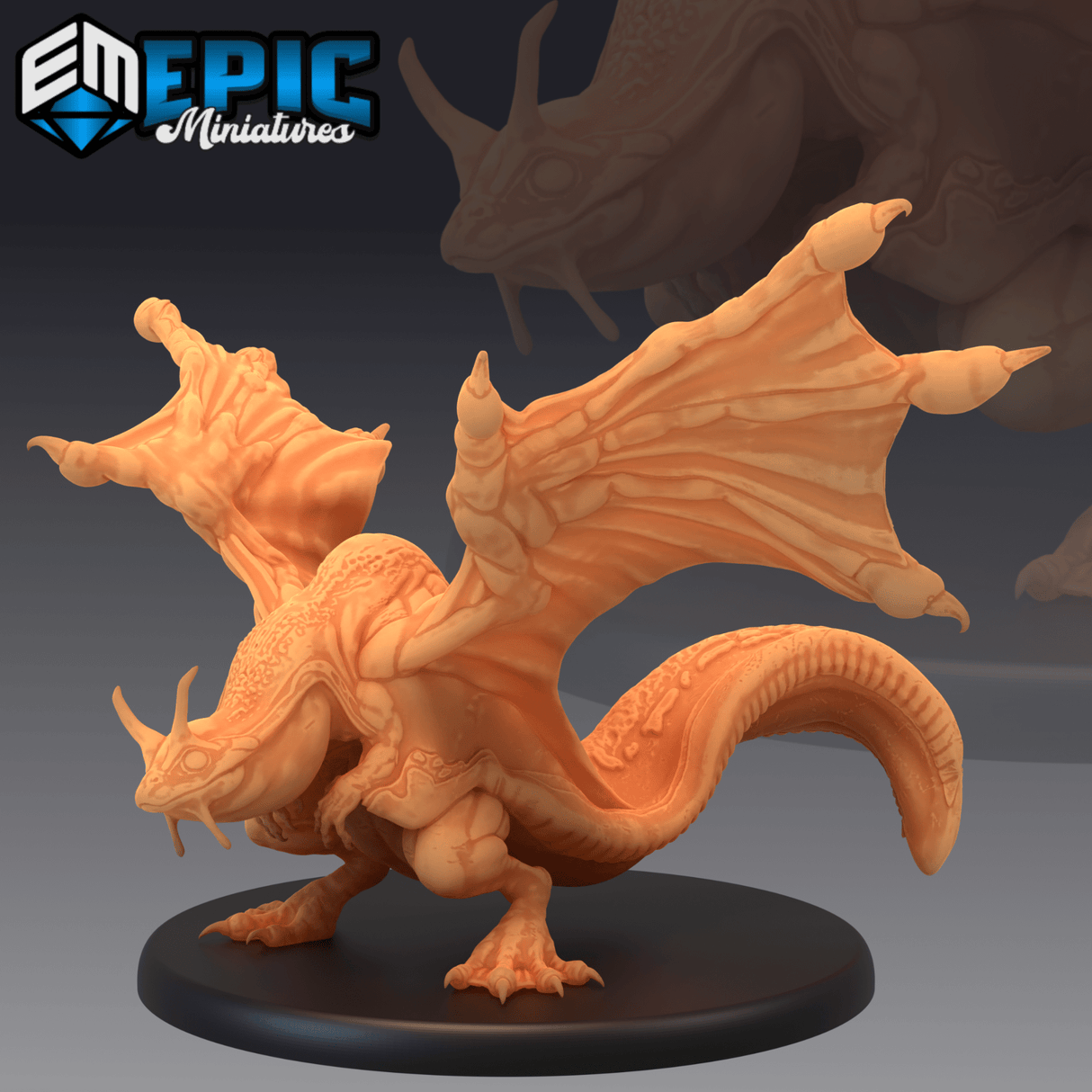 Frog Dragon Miniature | A - Tabletop RPG & D&D miniature. Perfect for wargaming & collectors