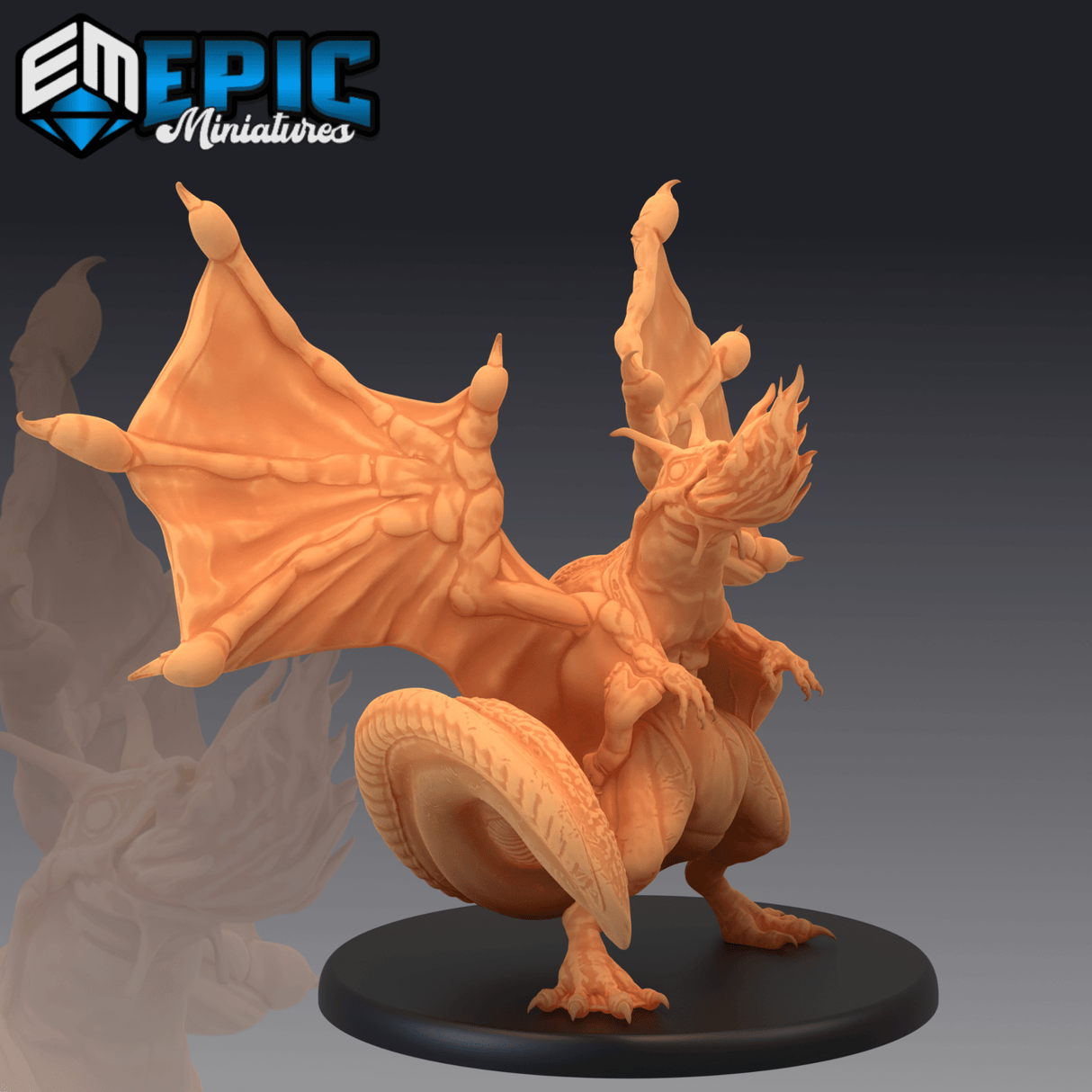 Frog Dragon Miniature | B - Tabletop RPG & D&D miniature. Perfect for wargaming & collectors