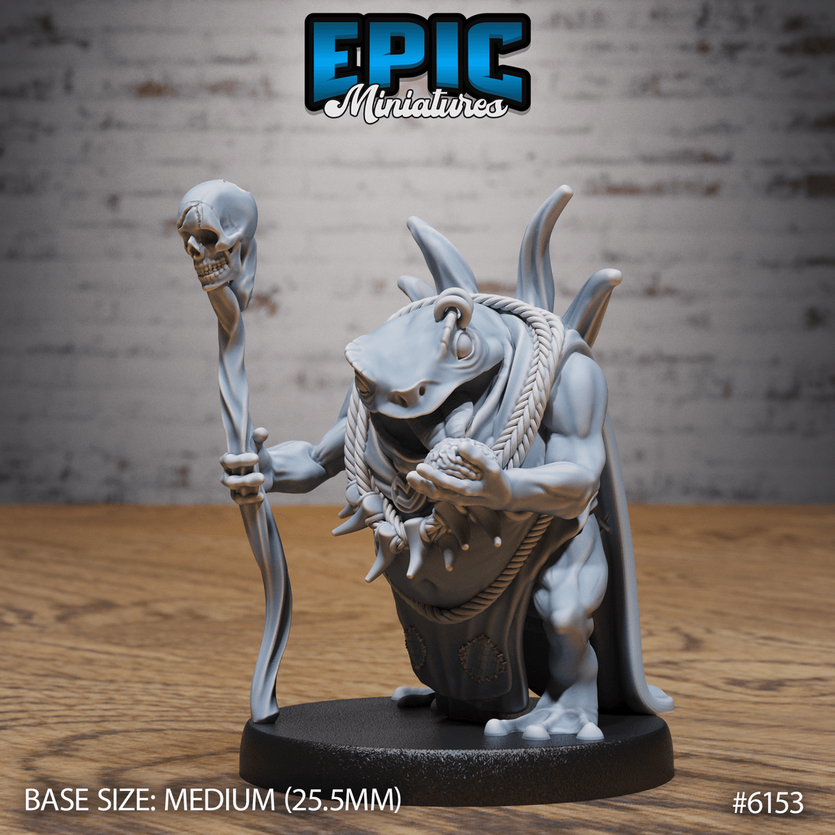 Frog folk town folk Miniature | 6153 - Tabletop RPG & D&D miniature. Perfect for wargaming & collectors