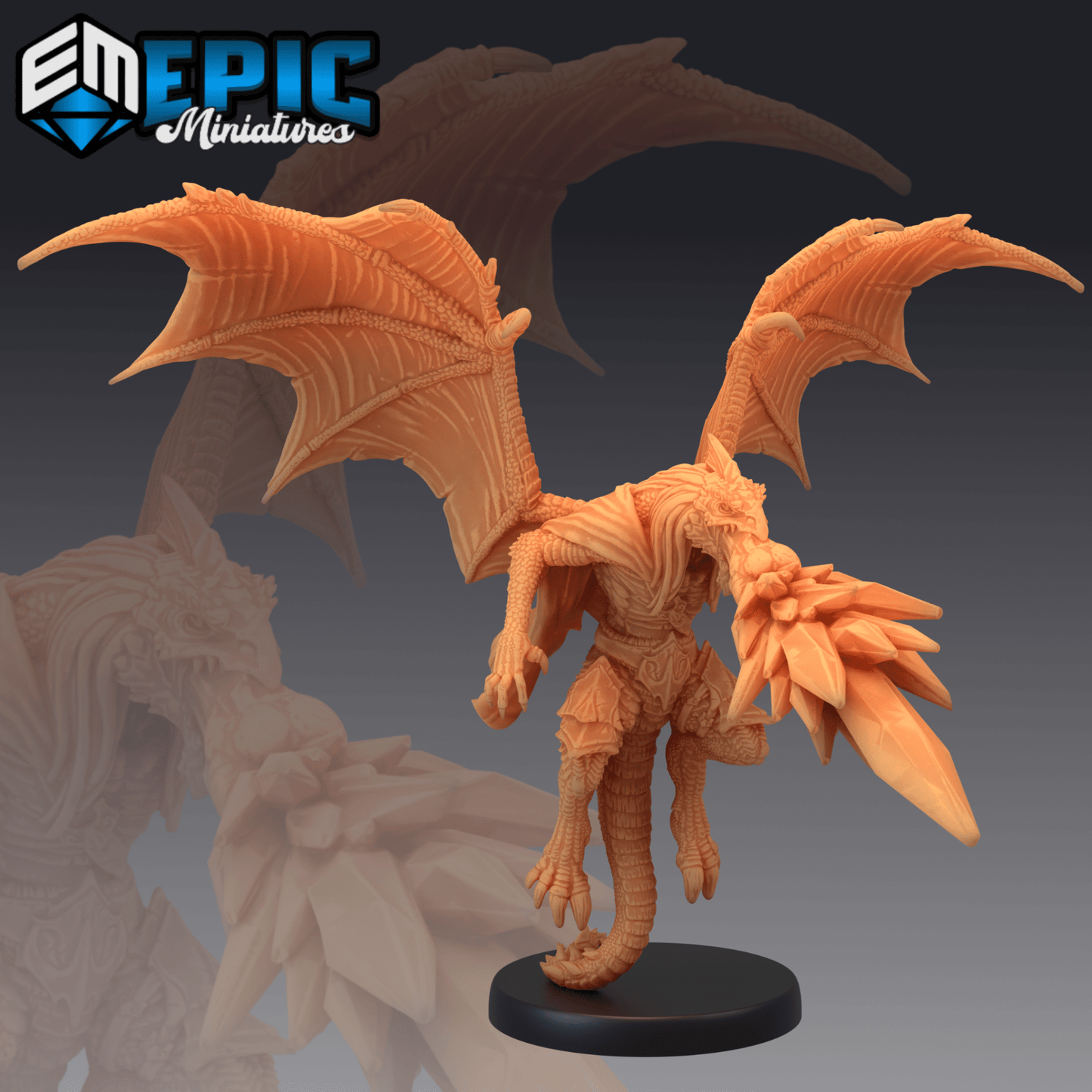 Frost Draconic Demon Miniature - C - 28mm
