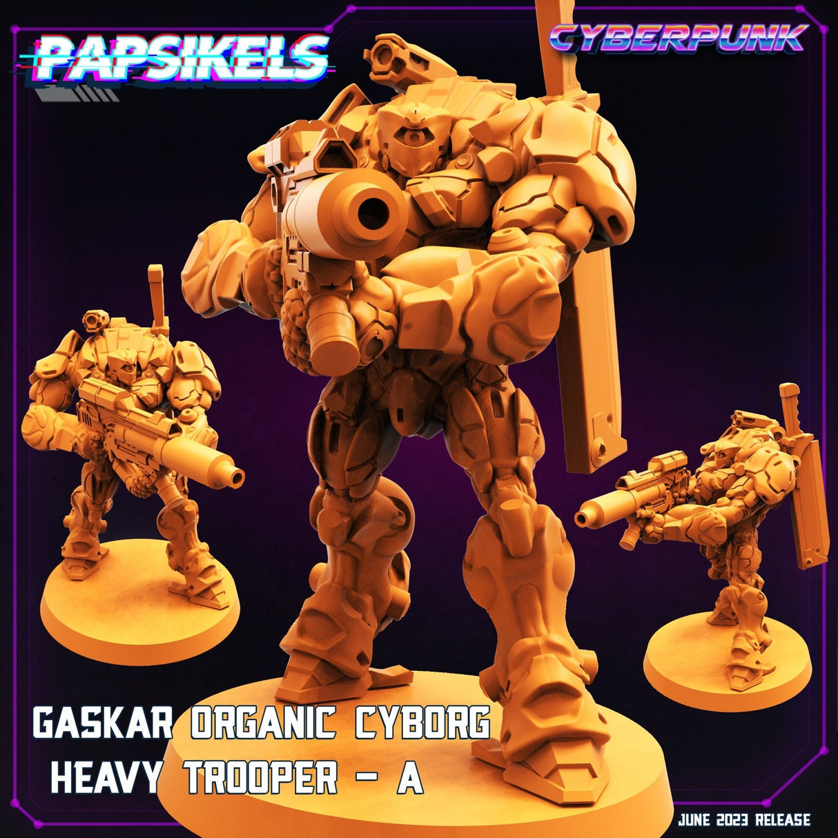 Gaskar Organic Cyborg Miniature | Trooper 1 - Tabletop RPG & D&D miniature. Perfect for wargaming & collectors