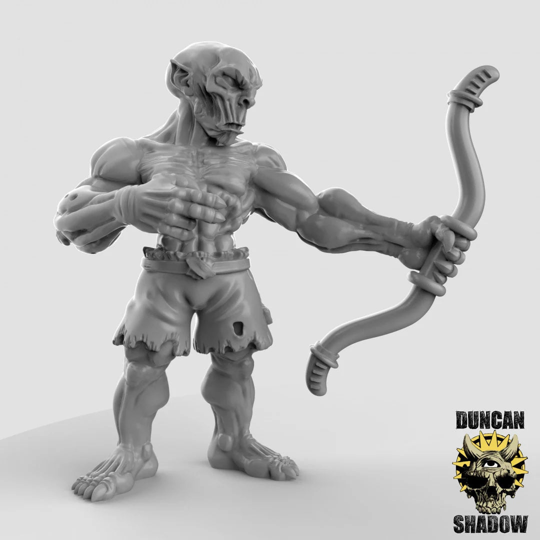 Ghoul, Vampire minion Archer Miniature | A - Tabletop RPG & D&D miniature. Perfect for wargaming & collectors