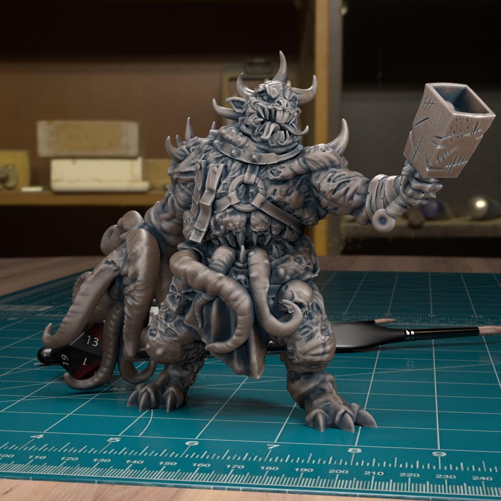 Giant Plague Rat Miniature - Rat Trooper 1 - 32mm