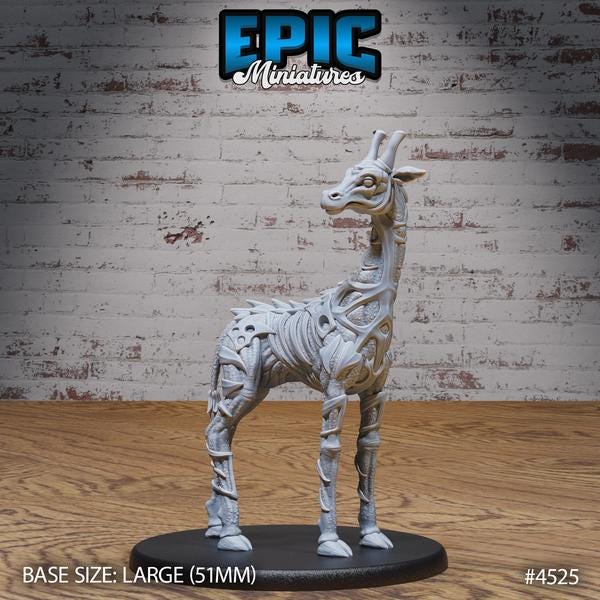 Giraffe Miniature | 4525 - Tabletop RPG & D&D miniature. Perfect for wargaming & collectors
