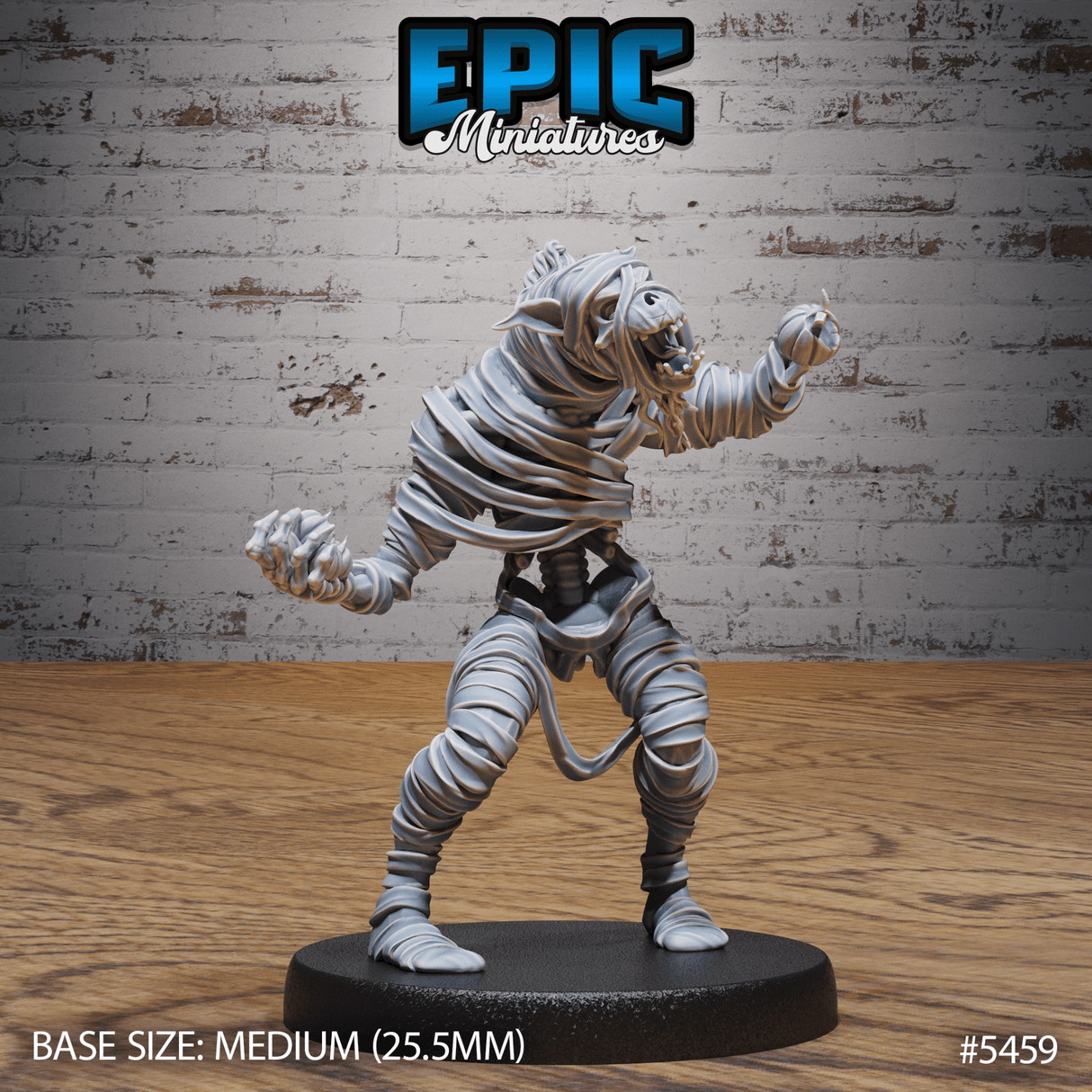 Gnoll Mummy Miniature | B - Tabletop RPG & D&D miniature. Perfect for wargaming & collectors